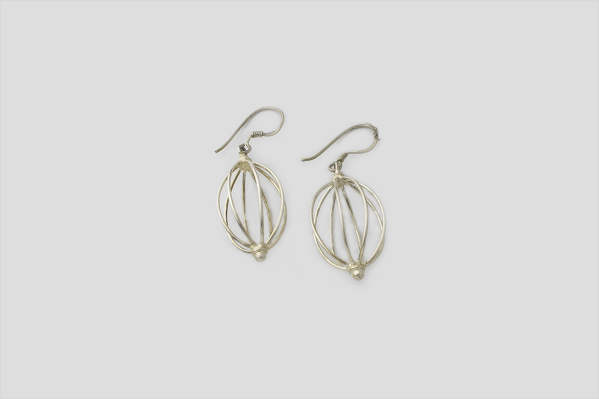 Unique Silver Earring (Wire Design)